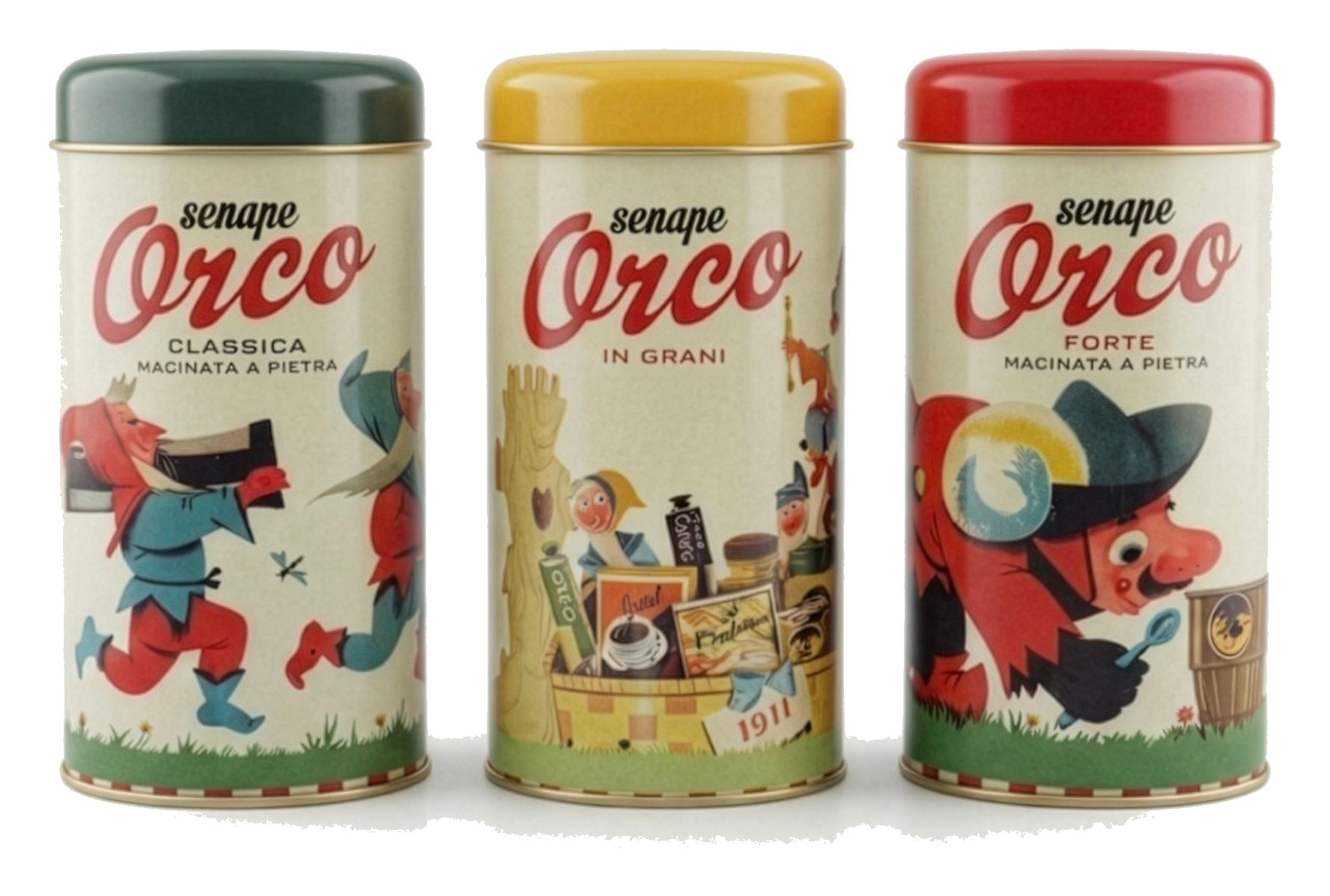 Mustard in tin packaging