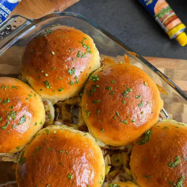 Beef slider buns con burger sauce — 3