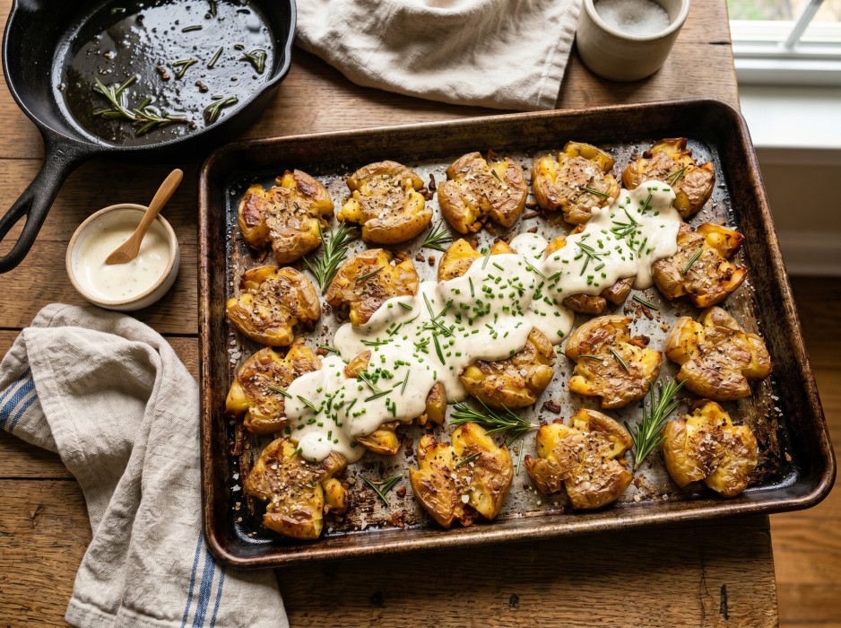 Smashed potatoes