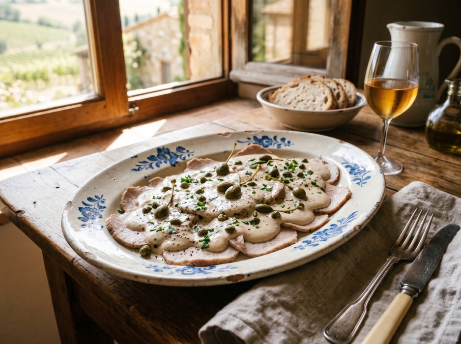 Rustic Italian vitello tonnato on