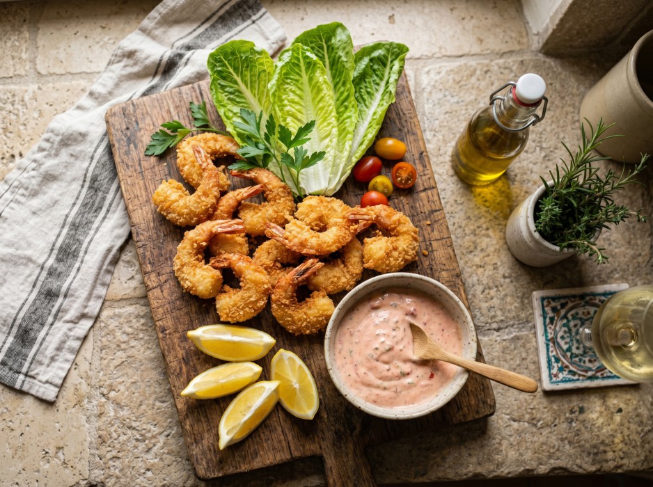 Rustic wooden board with golden