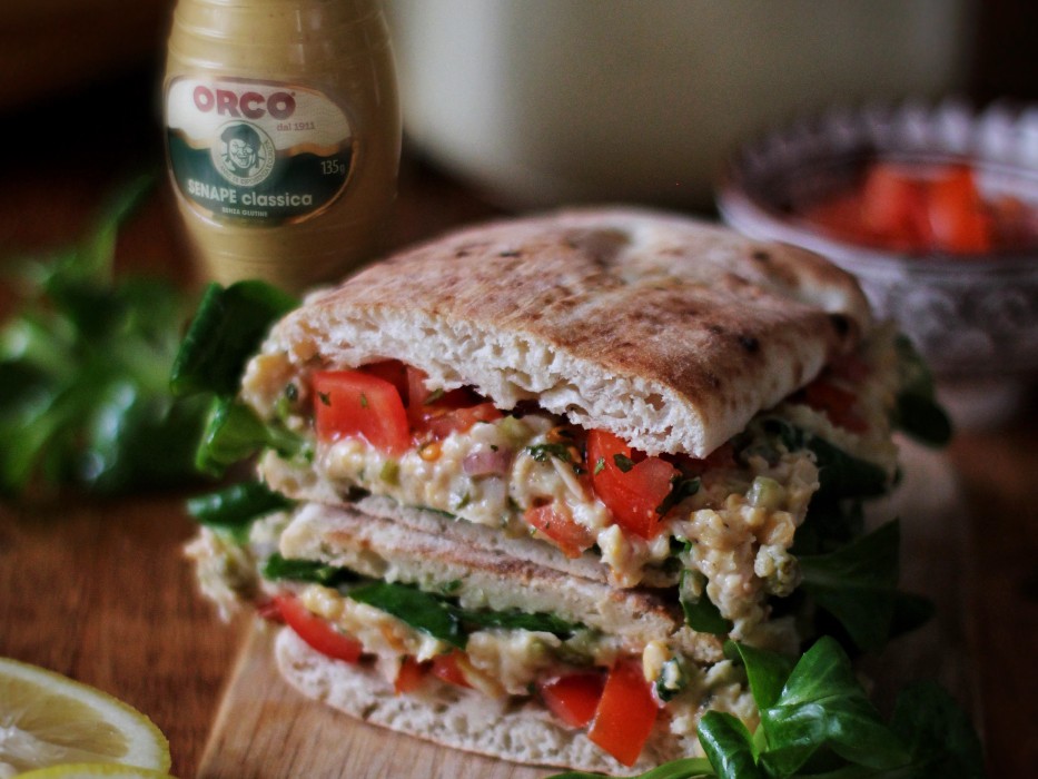 Vegan Chickpea Sandwich with Classic Mustard